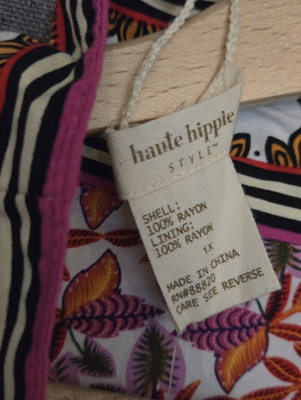 Haute Hippie STYLE Reversible Midi Belted Floral Robe Kimono Rayon 1X - Picture 8 of 9